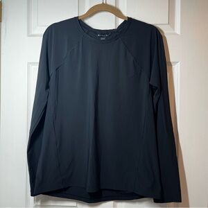 ATHLETA Black Long Sleeve Swim Rash Guard Top Size Medium